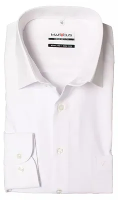 Produktbild von Marvelis - Comfort Fit - Herren Langarm Hemd, (797364), Größe:44, Farbe:Weiß (00)