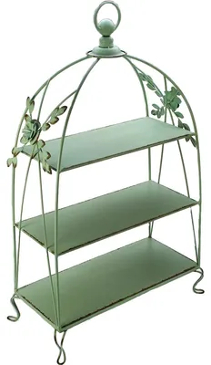 Productafbeelding van Meander etagère, metaal, antiek groen, 41x21x67 cm