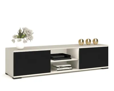 Produktbild von Fernsehschrank TV-Lowboard KING STEHEND Mit LED Cashmere/Schwarz 160cm