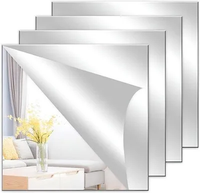 Produktbild von Flexibles Spiegel-Folie-Set 4-teilig 20x20cm für Türen