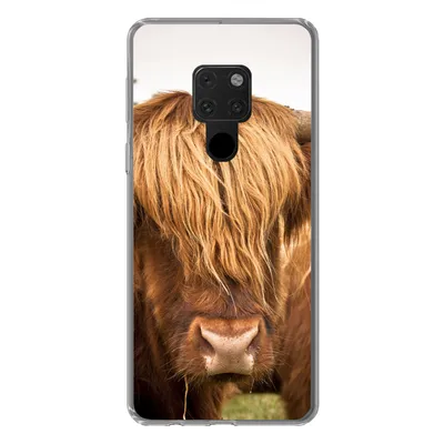 Produktbild von MuchoWow® Handyhülle Schutzhülle Hülle für Huawei P40 Lite Schottische Highlander - Braun - Gras Silikon Softcase Handy Hülle - Handy