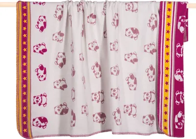 Produktbild von PAD Kuscheldecke PANDA pink 75 x 100 cm Baumwollmischung für Kinder