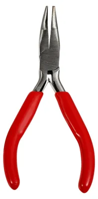 Produktbild von Gebogene Spitzzange 5 Zoll aus Kohlenstoffstahl mit ergonomischem Griff für präzise Schmuckarbeiten