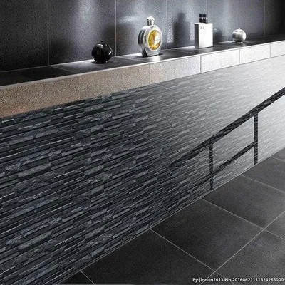 Immagine prodotto di Mosaico autoadesivo per cucina - Nero e grigio - 48 tessere autoadesive