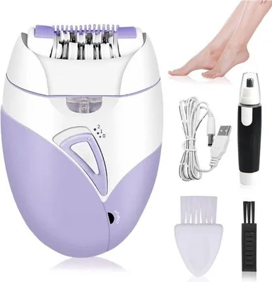 Zdjęcie produktu dla Urządzenie do depilacji dla kobiet - do twarzy i ciała - epilator - oczyszczacz twarzy z diodami LED - urządzenie do usuwania włosów - ładowarka USB - maszyna do depilacji dla kobiet