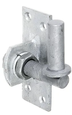 Zdjęcie produktu dla Alberts 318765 Wspornik do przykręcenia, regulowany w zakresie 20 mm, cynkowany ogniowo, rozstaw Ø16 mm, płyta 100 x 40 mm