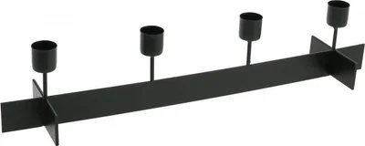 Produktbild von Kerzenständer Schwarz Metall Adventskranz Kerzenhalter Deko 40cm