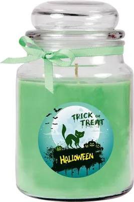 Produktbild von HS Candle "Halloween" Duftkerze im Bonbonglas - viele Motive zur Auswahl, Ideale Herbstdeko