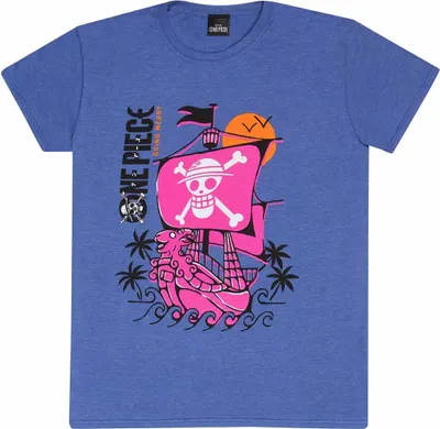 Produktbild von One Piece T-Shirt S Heideblau Uni He's A Pirate