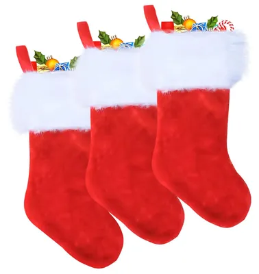 Weihnachtsstrümpfe, rot, klassisch, für Weihnachtsdekoration