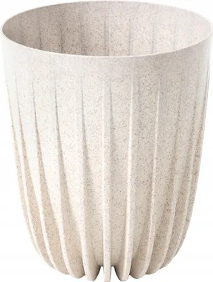Immagine prodotto di Mira Eco Vaso da fiori in legno e plastica con inserto, 14,5 cm, bianco