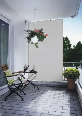 Produktbild von Senkrecht-Sonnensegel hellgrau mit Regenschutz 230x140cm
