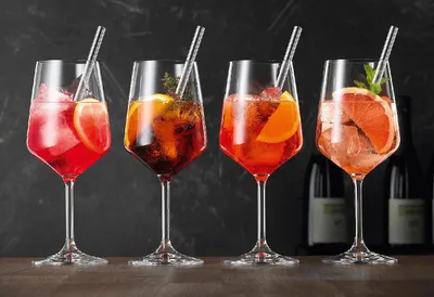 Obrázek produktu pro NACHTMANN Aperol Spritz 8 kusů 4 sklenice se skleněným brčkem Chutná dobře