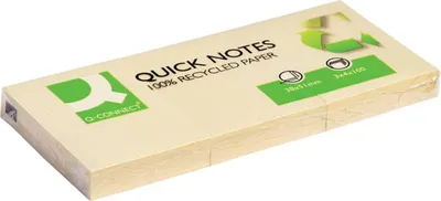 Image de Q-Connect Haftnotizen Recycling - 38 x 51 mm, gelb