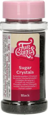 Produktbild von FunCakes Sugar Crystals / Zuckerkristalle -Schwarz- 80 g