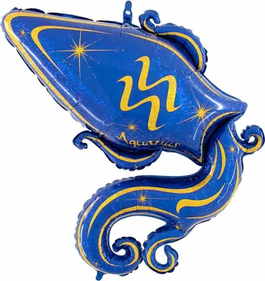 Produktbild von Shape Folienballon "Sternzeichen Wassermann" Blau
