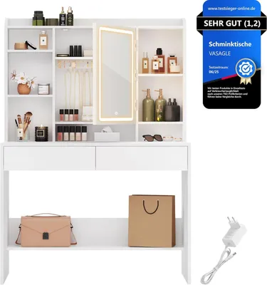 Obrázok produktu pre Toaletný Stolík S Led Osvetlením, 3 Farby S Nastaviteľným Jasom