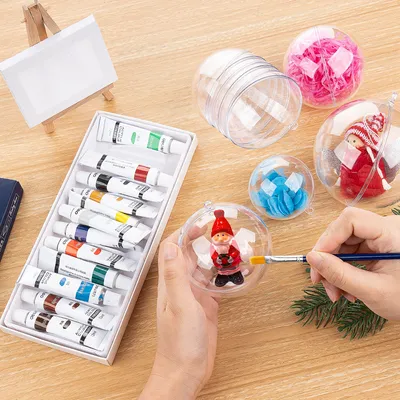 20 Stück Durchsichtige Weihnachtskugeln 8cm - Befüllbare Christbaumkugeln