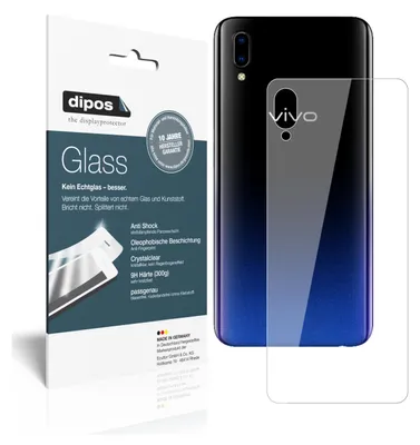 Produktbild von 2x Schutzfolie für Vivo Y91i Rückseite - Anti-Shock 9H Folie dipos Glass