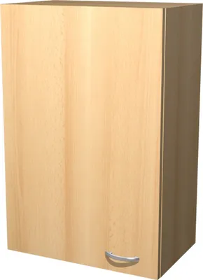 A single kitchen cabinet with a handle, shown from a slight angle against a white background.