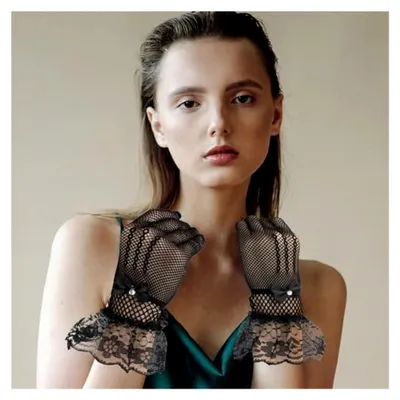 Produktbild von Damen Spitzenhandschuhe - Kurze Handschuhe für Hochzeit, Party, Teeparty, Abschlussball und Abendveranstaltungen - Zubehör