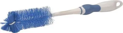 Produktbild von Flaschenbürste Ventilatoraufsatz - Nylonborsten Weiß/Blau - Reinigungsbürste für Flaschen, Gläser und Vasen