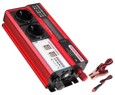 Obrázek produktu pro Střídač, 4 USB porty, LED displej, 4000 W