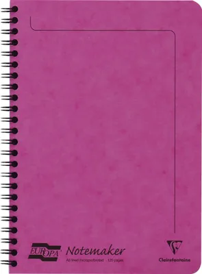 Produktbild von Clairefontaine 10x Doppelspiralheft A5, 60 Blatt liniert Fuchsia 3087Z
