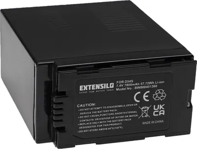Produktbild von EXTENSILO Akku kompatibel mit Panasonic NV-DS30EG, NV-DS30A, NV-DS33, NV-DS37, NV-DS35, NV-DS38 Videokamera Camcorder (7800 mAh, 7,4 V, Li-Ion)