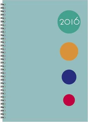 Produktbild von Taschenkalender 2016 grün M Rainbow, 1 Woche auf 2 Seiten