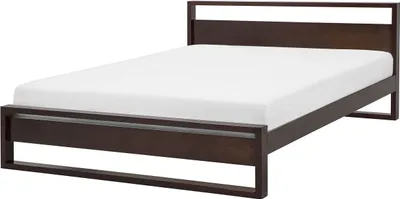 Obrázok produktu pre BELIANI Posteľ tmavé borovicové drevo 160 x 200 cm rám postele s lamelovým roštom moderný dizajn