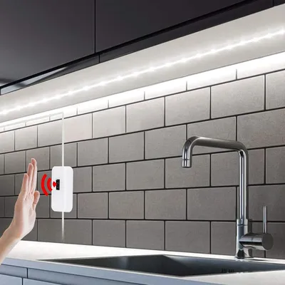 Produktbild von LED-USB-Unterbauleuchten mit Handbewegungssteuerung, Unterbauleuchten 3M, Schreibtisch-Lichtleiste, Plug & Play,fš¹r Kš¹che, Regal, Schrank