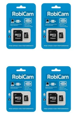 Immagine prodotto di Kit schede di memoria per telecamere RobiCam 64 GB, 4 pezzi