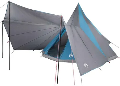 Zdjęcie produktu dla Namiot tipi vidaXL z dachem i schowkiem, niebieski, 510 x 690 x 330 cm, tkanina taftowa