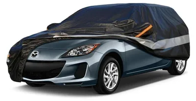 Produktbild von Autoabdeckung 10 Schichten Wasserdicht Atmungsaktiv für Mazda 3 Hatchback (2003-2023) Schwarz