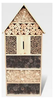 Produktbild von XXL Insektenhotel aus Holz für Bienen und andere Insekten 99 cm