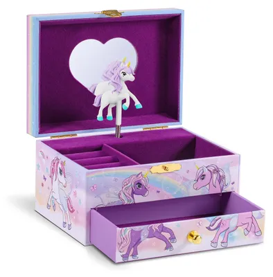 Produktbild von CRAZE, EINHORN Schmuckkästchen Kinder mit Spieluhr , Schmuckschatulle Mädchen mi