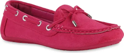 Produktbild von VAN HILL Damen Mokassins Slippers Bequeme Schleifen Profil-Sohle Schuhe 840893, Farbe: Fuchsia, Größe: 38