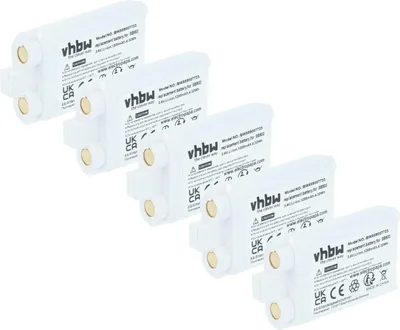 Produktbild von vhbw 5x Akku Ersatz für Shure SB903 für Digitales Funksystem, Taschensender (1200 mAh, 3,7 V, Li-Ion)
