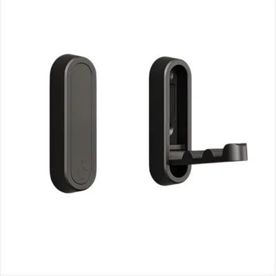 Produktbild von INF Verdeckter Klapphaken bohrfrei Zinklegierung 7.4cm x 2.4cm x 1.3cm Bad Schwarz