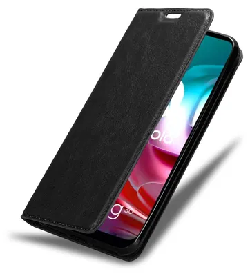 Produktbild von Cadorabo Hülle für Motorola MOTO G10 / G30 Schutz Hülle in Schwarz Handyhülle Etui Case Cover Magnetverschluss
