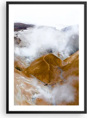 Produktbild von Gerahmtes Poster - Schwarzer Rahmen - Berge Wolken Landschaft - 50x70 cm - Wand Bild - Wanddeko - Wandbilder - Kunstposter - Wandposter - Bilderrahmen - Bilder - Kunstdruck - P2BPA50x70-4711