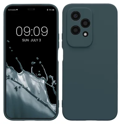 Produktbild von kwmobile Handyhülle für HONOR 200 Lite Hülle - weiches Handy Silikon Case - Schutzhülle Cover - Dunkler Schiefer