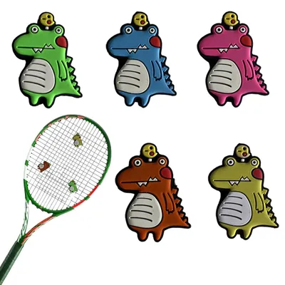 Productafbeelding van 5 Silikon tennisdempers in dinosauriervorm voor tennisschlägers