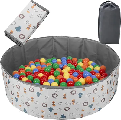 Obrázok produktu pre Bazén na loptičky 120 cm, skladací, pre deti, pre vonkajšiu zábavu