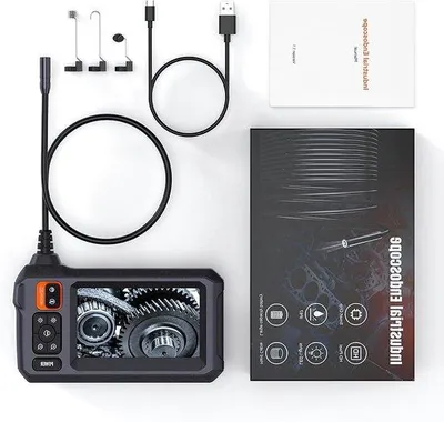 Produktbild von 8 mm 1080p HD-Wasserfeste IP67 Endoskopkamera mit Licht - Handy - 8 LED-Beleuchtung - IPS-Bildschirm - Inspektionkamera - Rohrkamera.