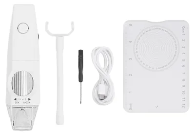 Produktbild von Drahtloses digitales Mikroskop 2MP 50X bis 1000X USB-Handinspektionskamera mit verstellbarem Ständer 8 LED-Leuchten für Hauthaare