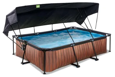 Zdjęcie produktu dla EXIT Wood Basen Stelażowy 300x200x65cm, Basen Naziemny, Brązowy