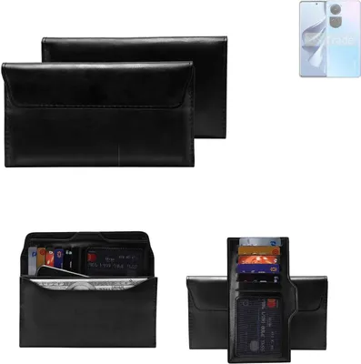 Produktbild von K-S-Trade Handy Hülle kompatibel mit Oppo Reno10 Schutz Hülle Tasche Schutz Case Handytasche Kunstleder schwarz, 1x