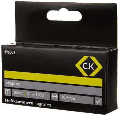 Productafbeelding van C.K. Klemmen voor nietmachine | Nietjes | verzinkt | 10,5 x 10 mm | Inhoud: 1.000 stuks | 496003